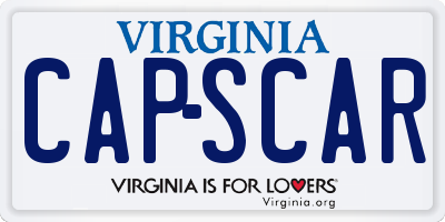 VA license plate CAPSCAR