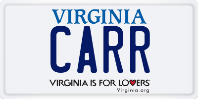 VA license plate CARR