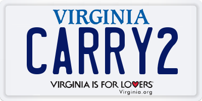 VA license plate CARRY2