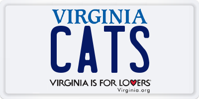 VA license plate CATS