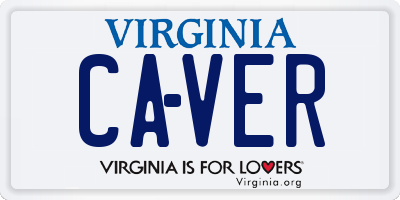 VA license plate CAVER