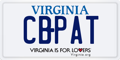 VA license plate CBPAT