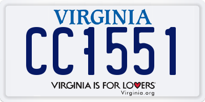 VA license plate CC1551