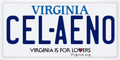 VA license plate CELAENO