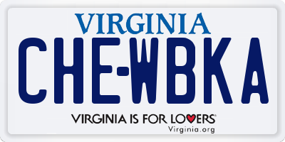 VA license plate CHEWBKA