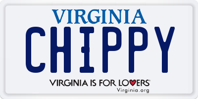 VA license plate CHIPPY