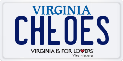 VA license plate CHLOES