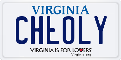 VA license plate CHLOLY