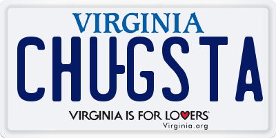 VA license plate CHUGSTA