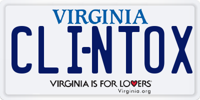 VA license plate CLINTOX