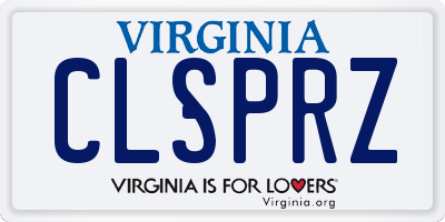 VA license plate CLSPRZ