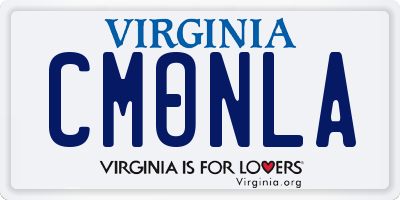 VA license plate CMONLA