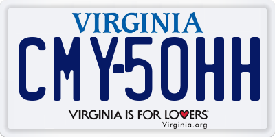 VA license plate CMY50HH