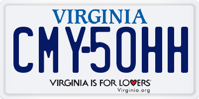 VA license plate CMY5OHH