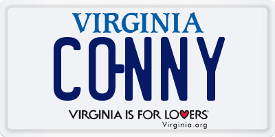 VA license plate CONNY