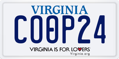 VA license plate COOP24