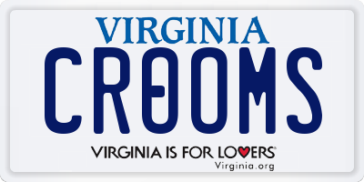 VA license plate CROOMS