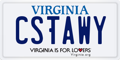 VA license plate CSTAWY