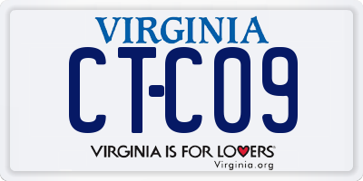 VA license plate CTC09