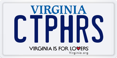 VA license plate CTPHRS