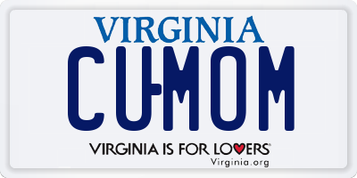 VA license plate CUMOM