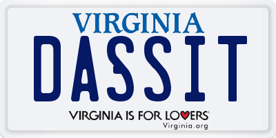 VA license plate DASSIT