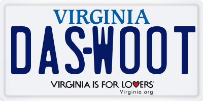 VA license plate DASWOOT