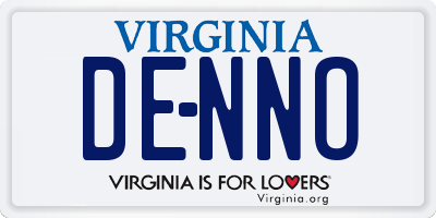 VA license plate DENNO