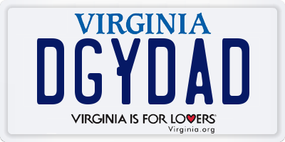 VA license plate DGYDAD