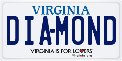 VA license plate DIAMOND