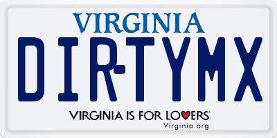 VA license plate DIRTYMX