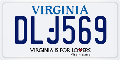 VA license plate DLJ569