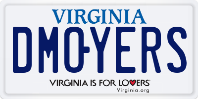 VA license plate DMOYERS