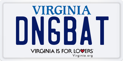 VA license plate DNGBAT