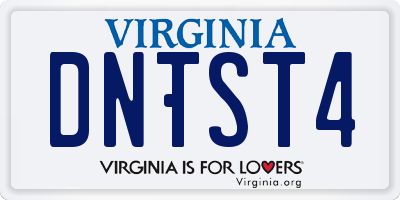 VA license plate DNTST4