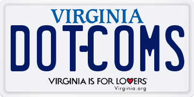 VA license plate DOTCOMS
