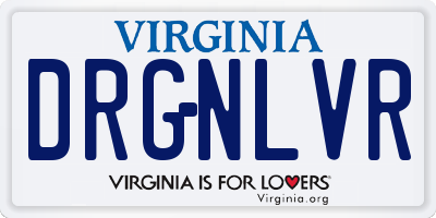 VA license plate DRGNLVR