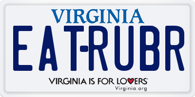 VA license plate EATRUBR