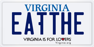 VA license plate EATTHE