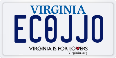 VA license plate ECOJJO