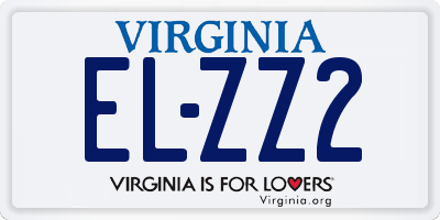 VA license plate ELZZ2