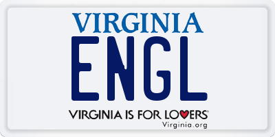 VA license plate ENGL