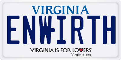 VA license plate ENWIRTH