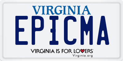 VA license plate EPICMA