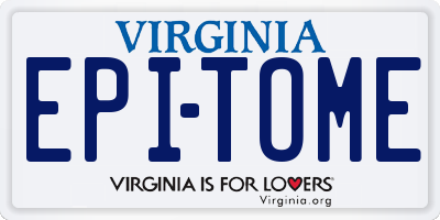 VA license plate EPITOME