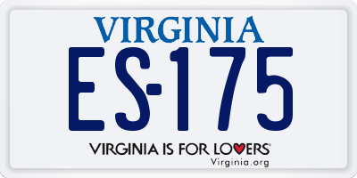 VA license plate ES175