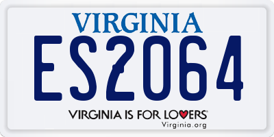 VA license plate ES2064