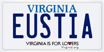VA license plate EUSTIA