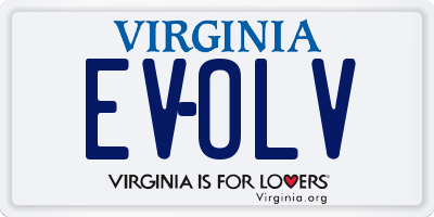 VA license plate EVOLV
