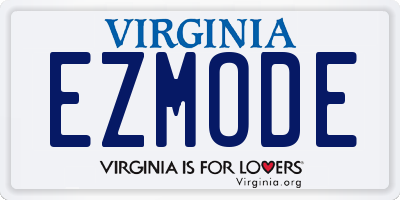 VA license plate EZMODE